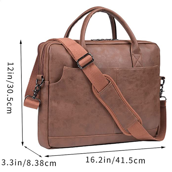 NEW! Stylish Leather Limpton Buisness Satchel - Picture 5 of 6